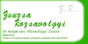zsuzsa rozsavolgyi business card